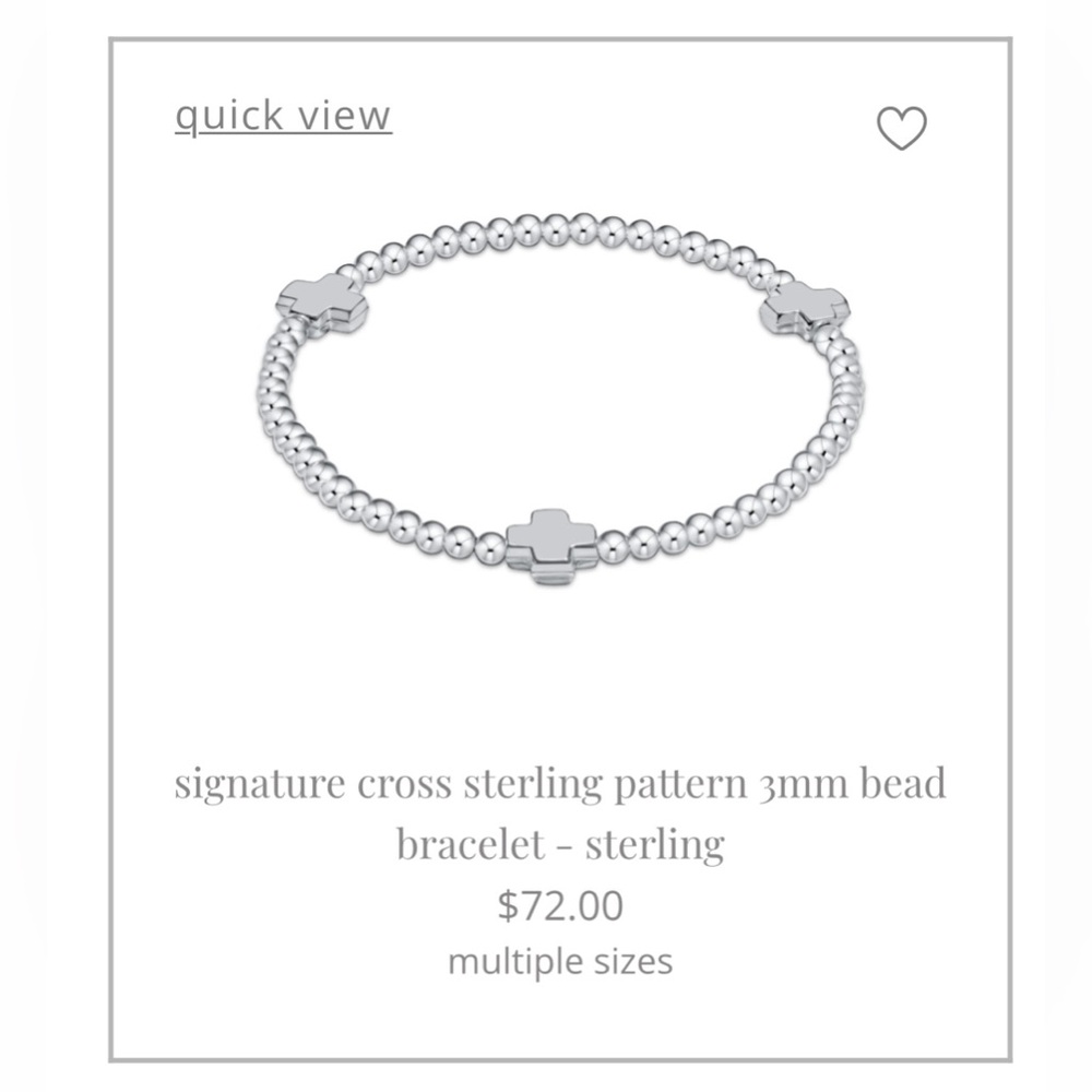 Signature Sterling Silver Cross Bead Bracelet